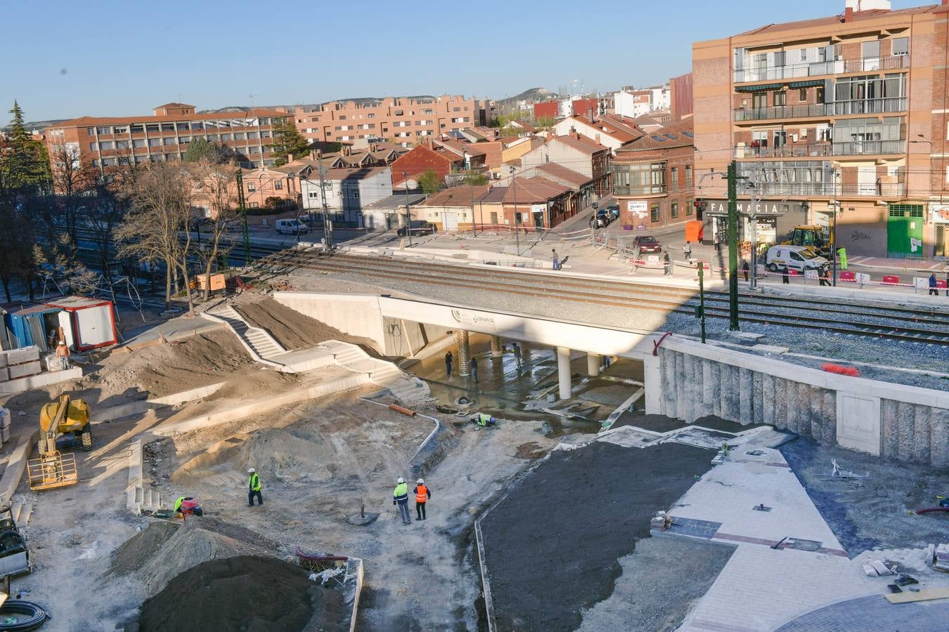 Estado actual de las obras de la plaza de Rafael Cano, en Pilarica