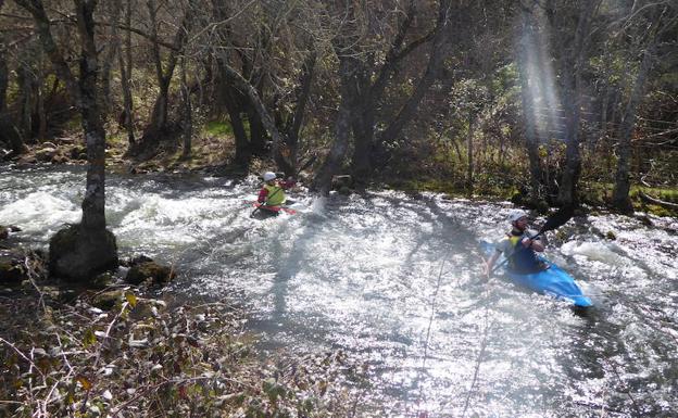 Palazuelos vuelve a ser el epicentro del piragüismo regional en aguas bravas