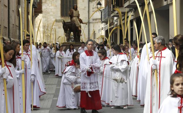 Programa de procesiones del Domingo de Ramos, 14 de abril, en Palencia