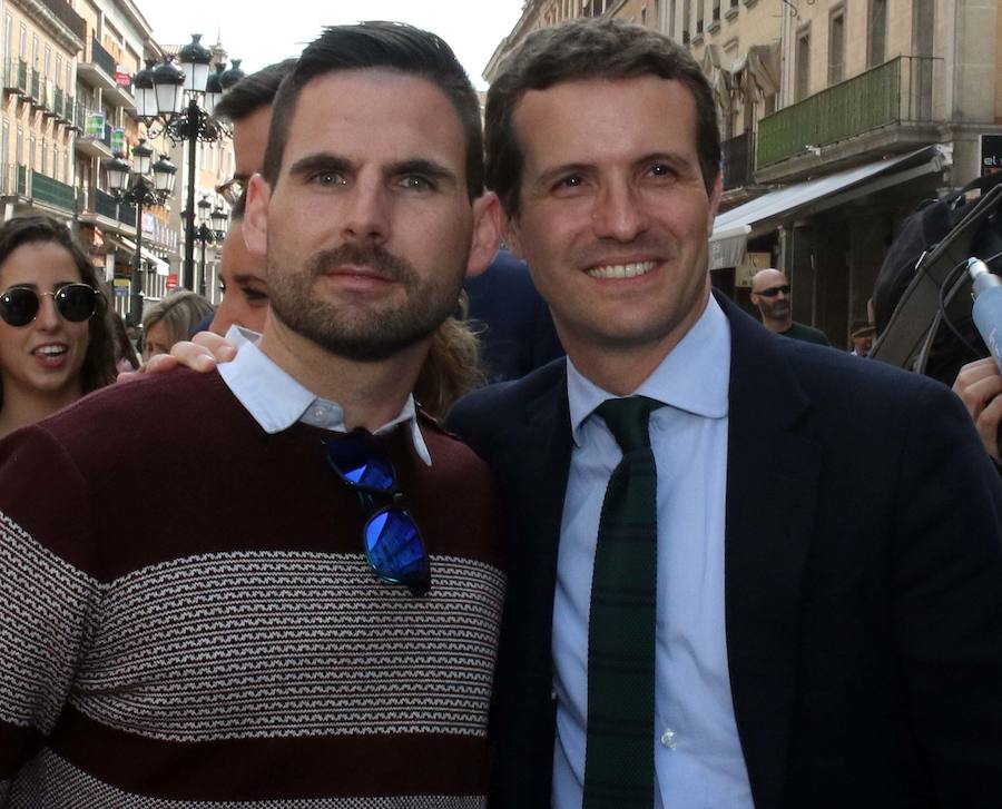 El líder del PP, Pablo Casado, de visita por Segovia