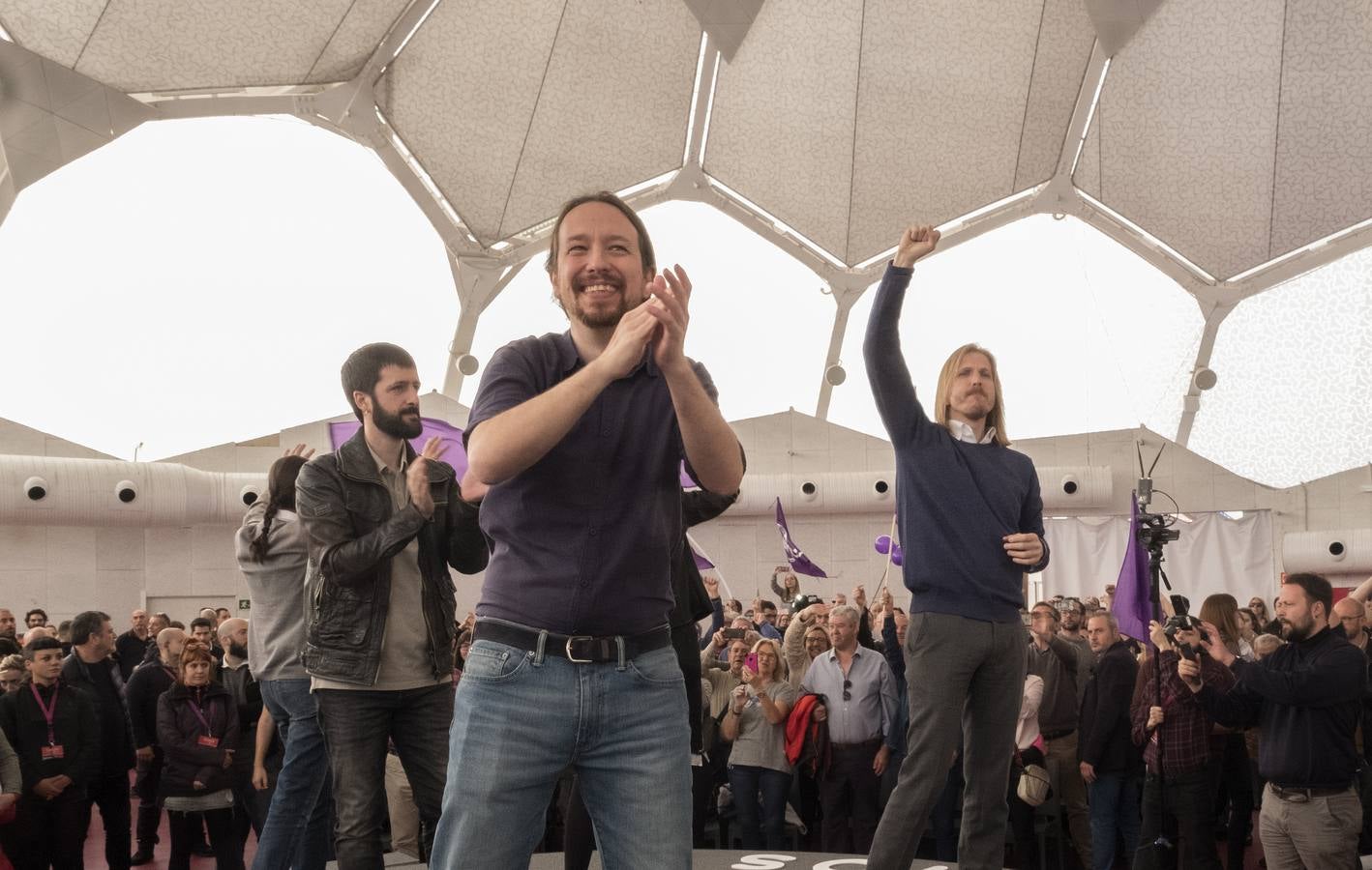 Mitin de Pablo Iglesias en la Cúpula del Milenio en Valladolid