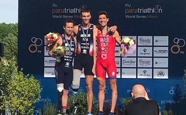 El salmantino Palomero, bronce en la primera Serie Mundial de Paratriatlón en Milán