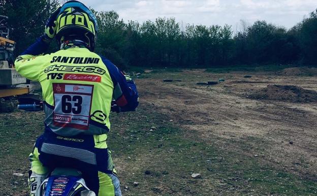 Santolino vuelve a montar en moto más de 100 días después de su caída y mira ya al Dakar 2020