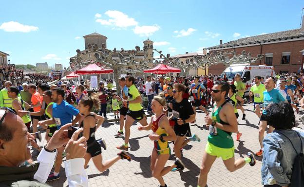 Los hermanos García Catalina se imponen en la carrera popular de Frómista