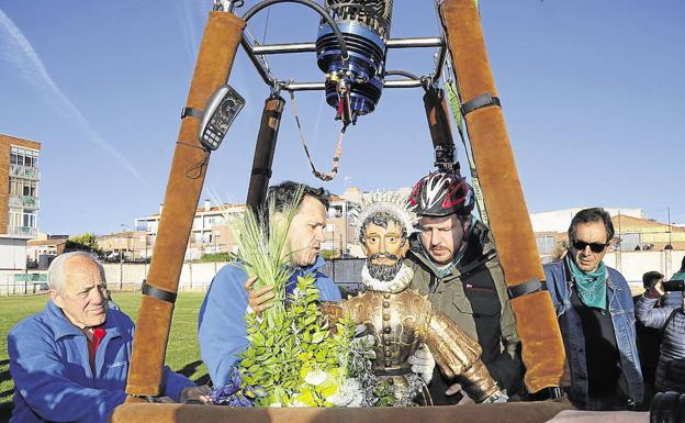 San Isidro viajará este año en tren desde Dueñas hasta La Trapa