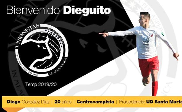 Unionistas CF anuncia el fichaje de Diego González y la renovación de Guille Andrés