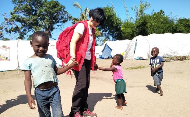 La abulense Sara Escudero, en Mozambique tras el ciclón para mejorar abastecimiento de agua