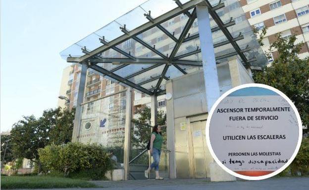 El ascensor del 'parking' de Portugalete, averiado desde hace veinte días por «forzar sus puertas»