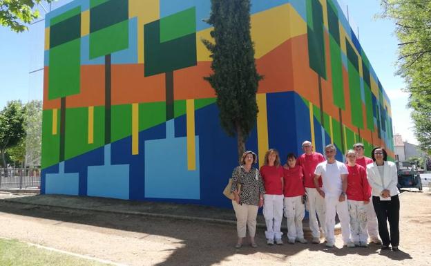Visita a las obras de la AFE en Cabrerizos 'Pintura en espacios libres y edificios'