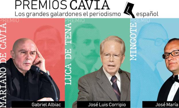 Gabriel Albiac, José Luis Corripio y José María Nieto, premios Cavia, Luca de Tena y Mingote