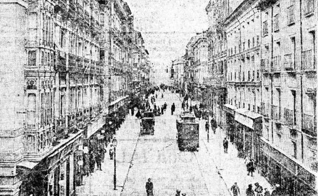 De escaparates por la calle Duque de la Victoria en el año 1929 en Valladolid: de Virto al Café Madrid