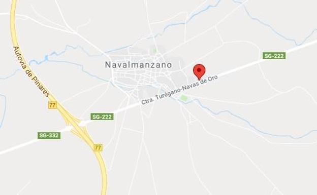 Herido al empotrarse con el coche contra una pared en la localidad segoviana de Navalmanzano