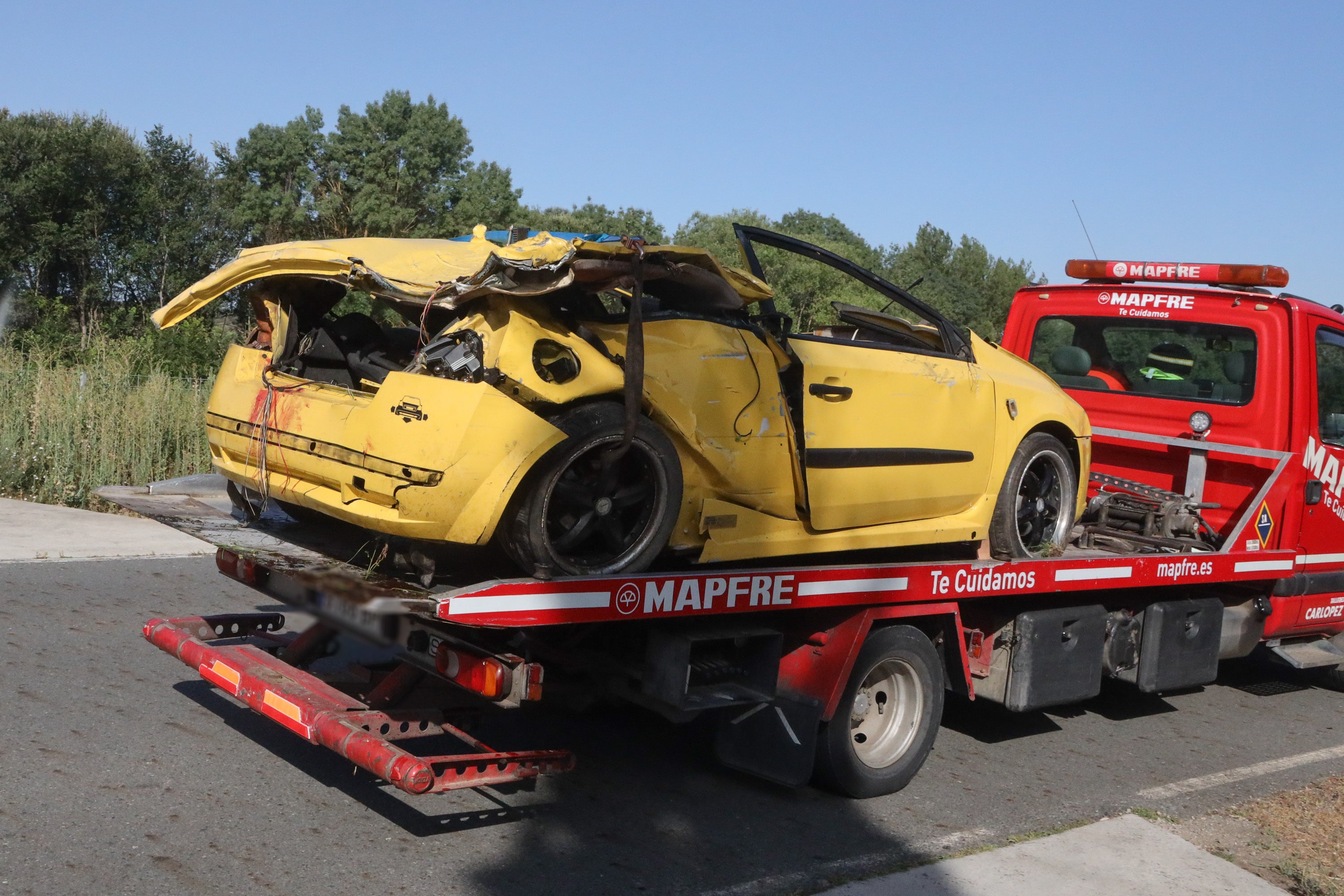 Mueren cuatro jóvenes en un accidente en Galisancho