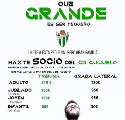 El CD Guijuelo lanza su nueva campaña de socios 2019-2020 bajo el lema 'Qué grande es ser pequeño'