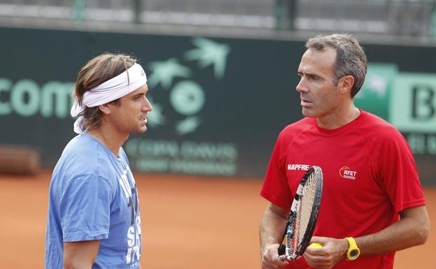 David Ferrer, Álex Corretja, Juan Carlos Ferrero y Anabel Medina, en el programa deportivo de las Ferias y Fiestas de Salamanca