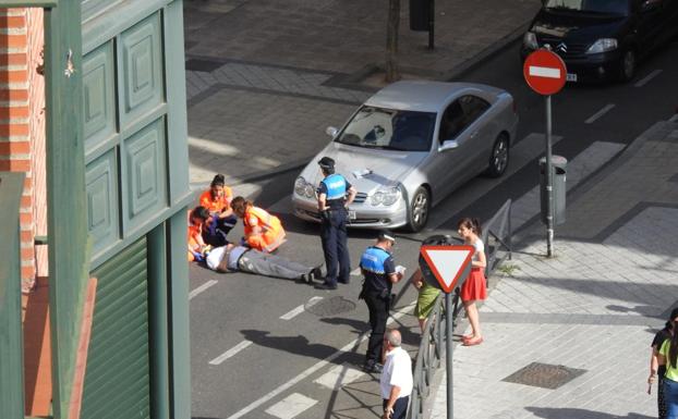Herido un hombre en un atropello en el cruce de la calle Librería con la Plaza de la Universidad de Valladolid