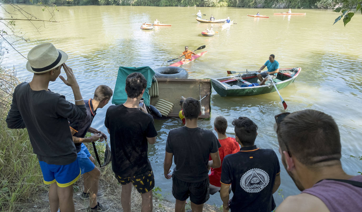 Descenso en balsas en Cabezón de Pisuerga