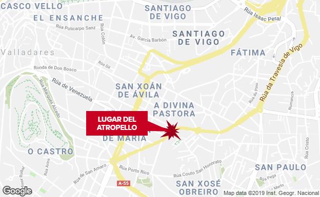 Fallece una vallisoletana de 82 años atropellada por un ciclomotor en Vigo