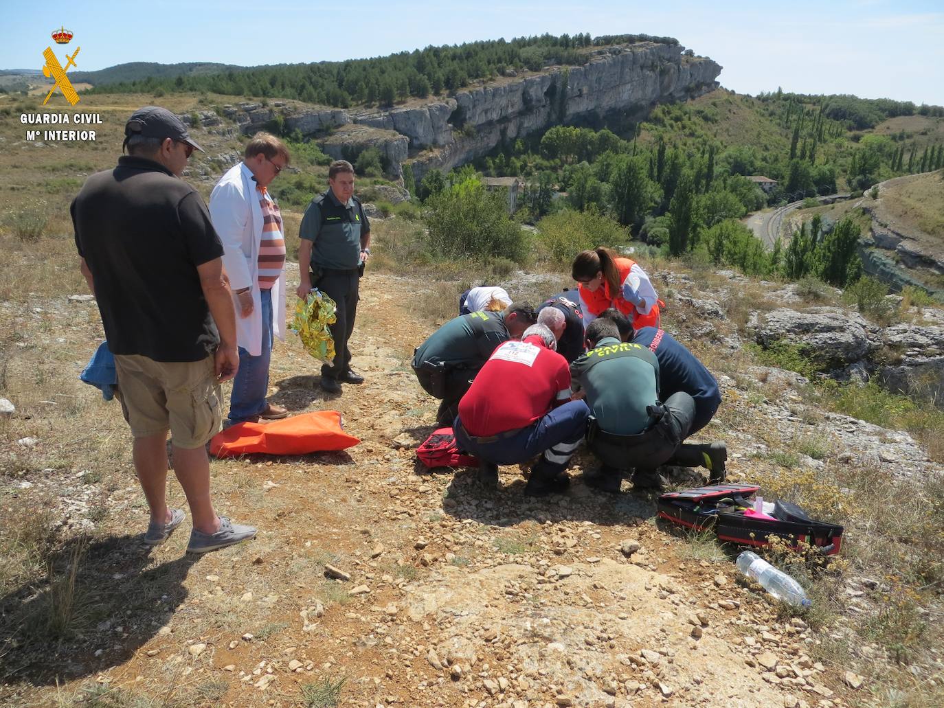 Rescatada en Palencia una montañera madrileña de 58 años en el Cañón de la Horadada