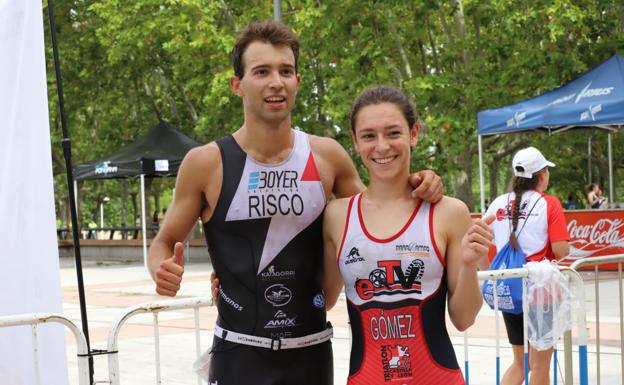 Miguel Risco y Esther Gómez repiten victoria en el IV Triatlón Veracruz de Salamanca