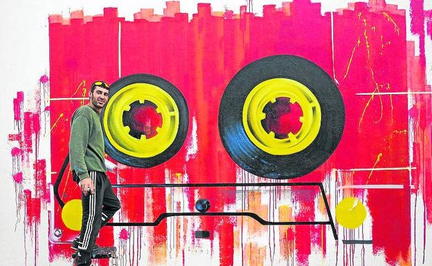 El segoviano Daniel Aguado gana el Concurso de Grafitis de Íscar