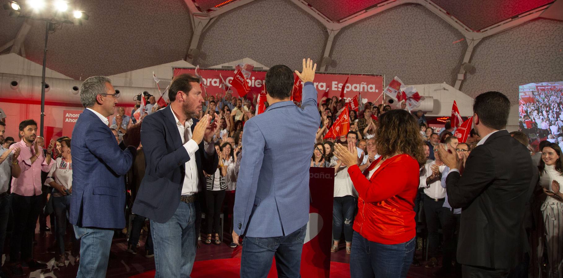 Pedro Sánchez, participa en un acto político en la Cúpula del Milenio de Valladolid