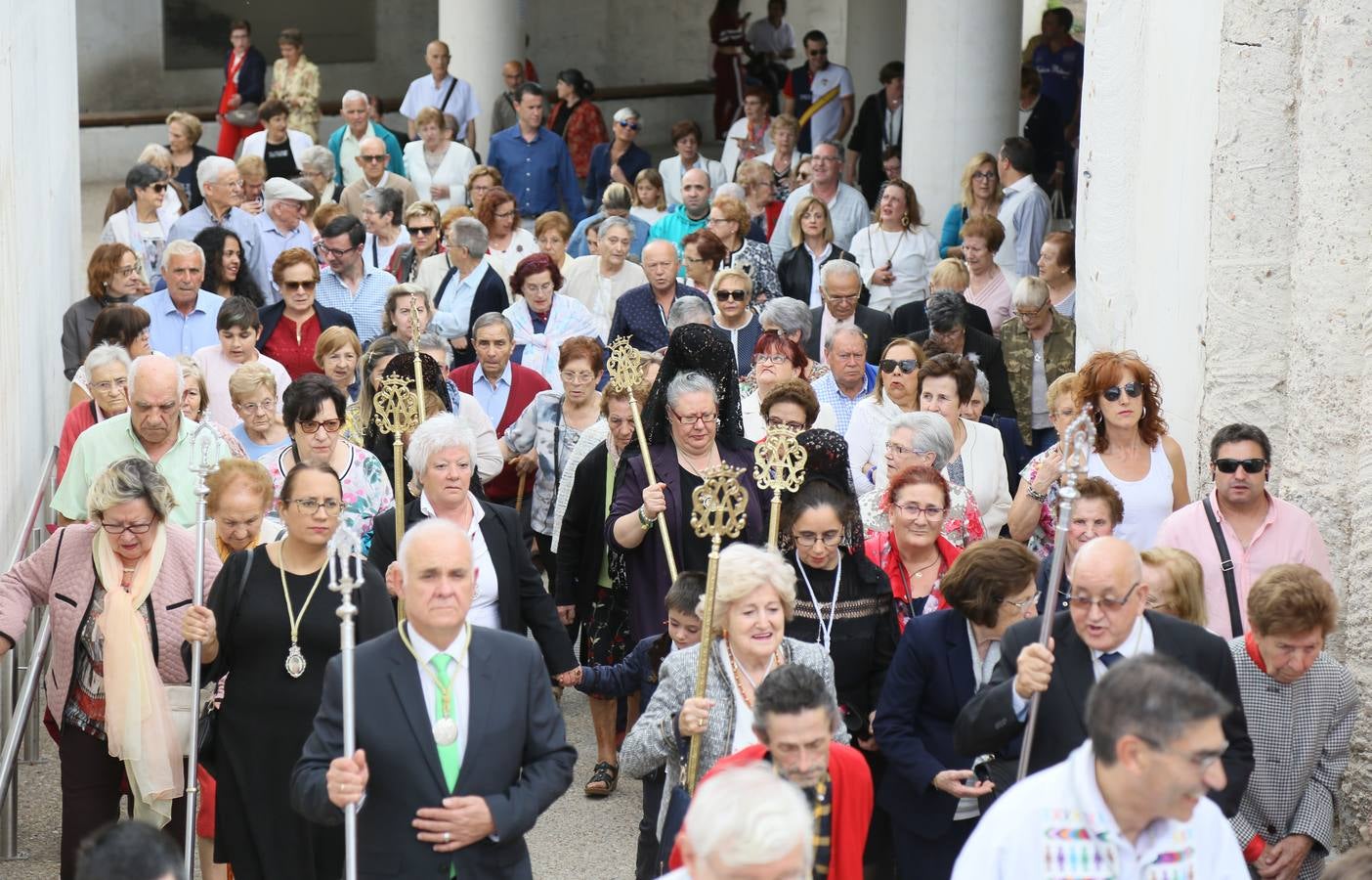 Procesión de la Virgen del Pilar en el barrio de La Pilarica