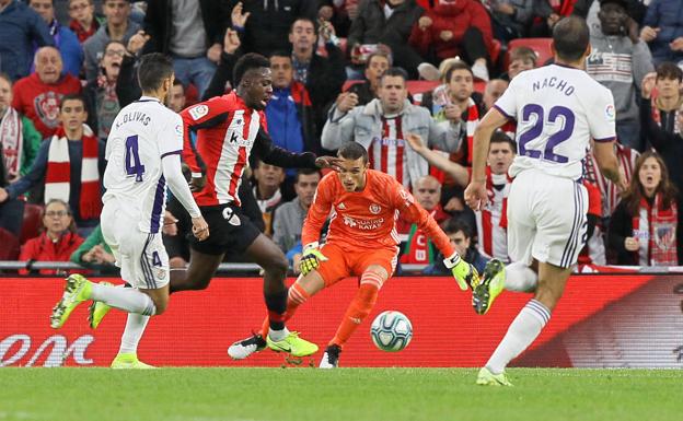 Jordi Masip, el mejor del Real Valladolid en Bilbao