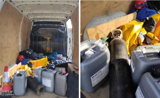 Denunciado un conductor en Valladolid por llevar una botella de nitrógeno sin sujeción ni aireación