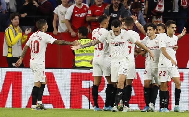 El Sevilla gana con solvencia al Getafe y se sitúa en puestos europeos