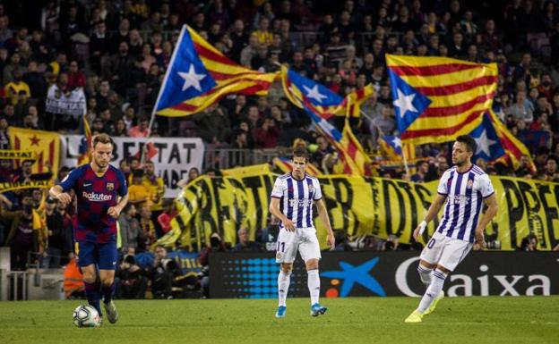 La 'normalidad' del Real Valladolid en el clima político de Barcelona