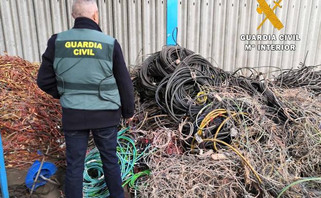 Detenidos por el robo de 700 kilos de cableado de minería en Palencia