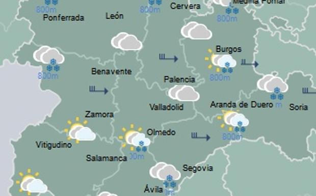 La llegada de un frente frío este jueves pondrá en alerta por viento a toda Castilla y León