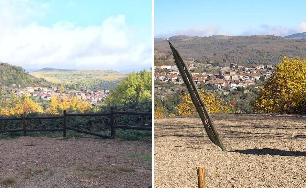 La Diputación denuncia la sustracción de una escultura del 'Camino del Agua' en Monforte de la Sierra