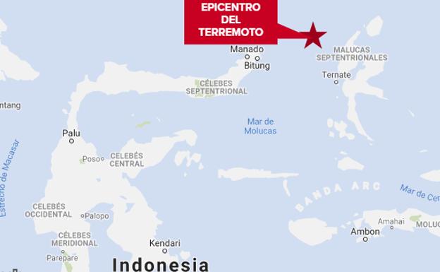 Un terremoto de 7,1 sacude el norte de Indonesia y activa alerta de tsunami