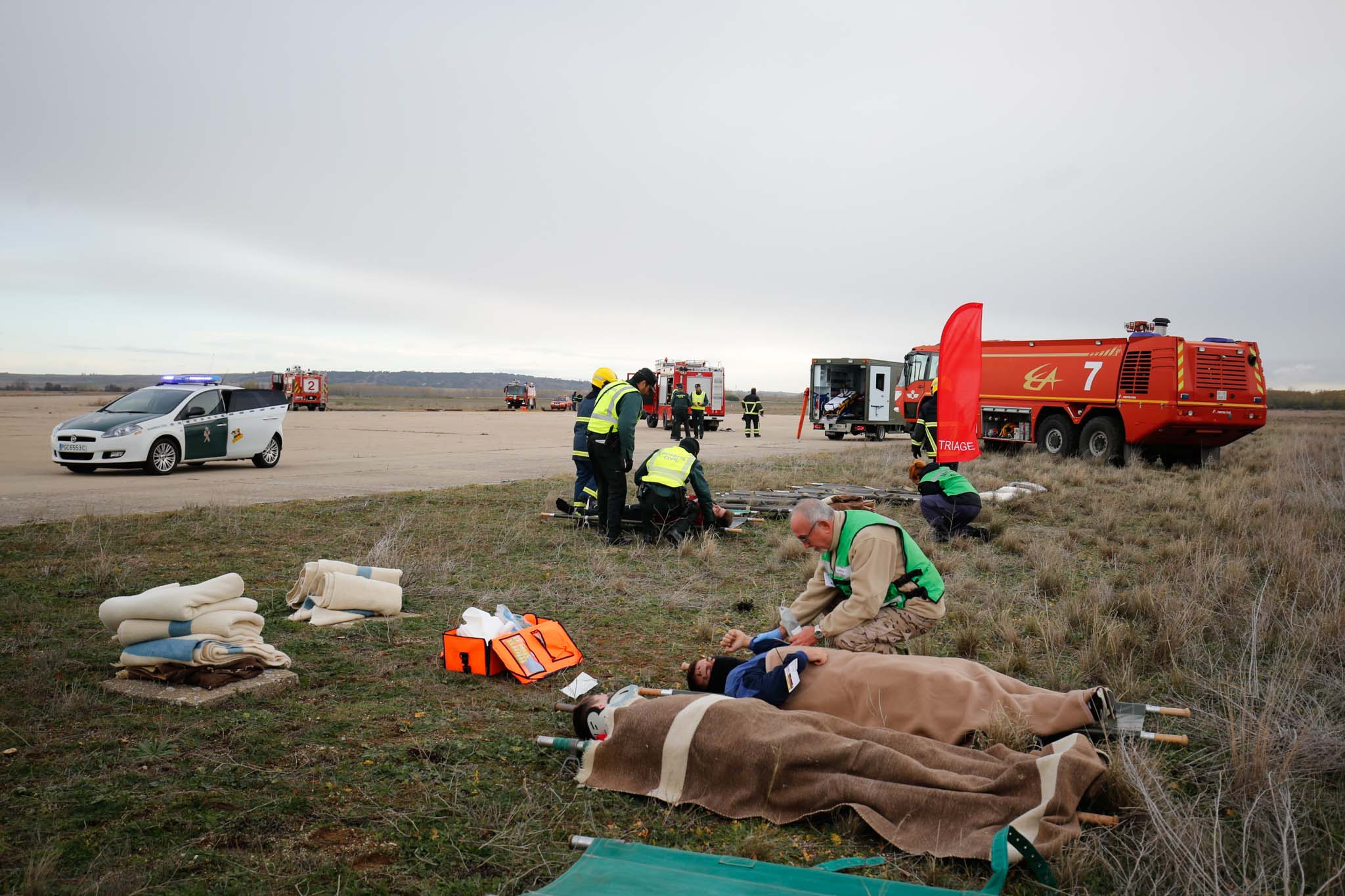 Simulacro de accidente aéreo en Matacán