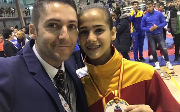 Paula del Toro, del Kyoto Salamanca, campeona de España de kárate