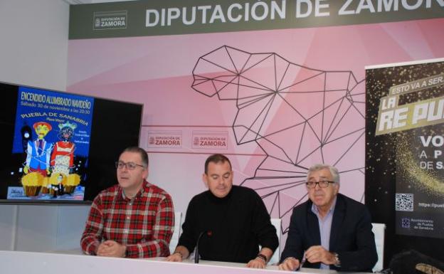 La Diputación colabora con Puebla de Sanabria en la iluminación navideña del Castillo