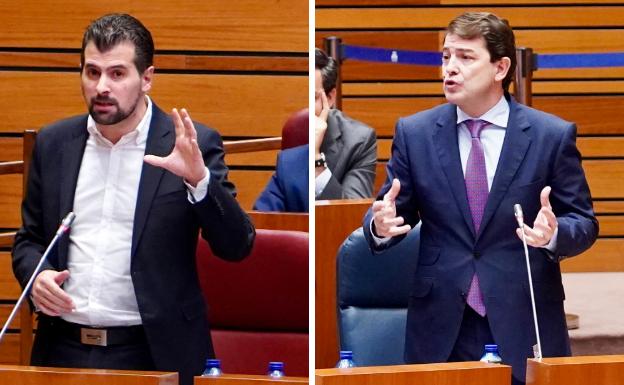 Tudanca recuerda a Mañueco los casos de corrupción «de aquí» y el popular saca a relucir la trama de los ERE