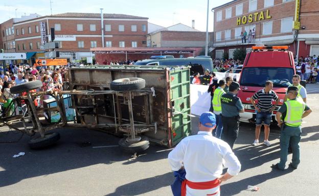 La Audiencia reduce las indemnizaciones a las víctimas del vuelco del tractor de Tordesillas