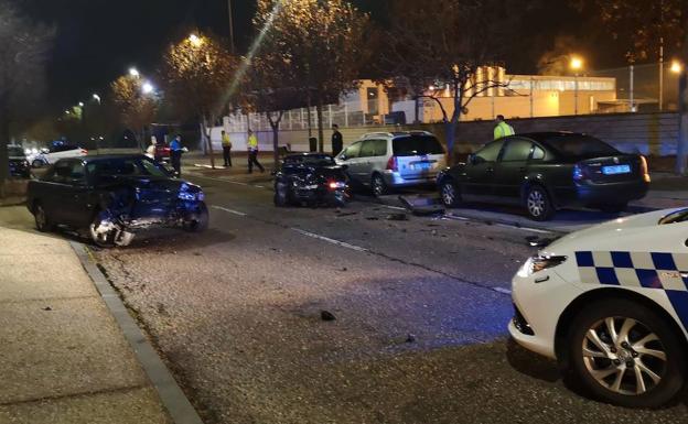 Cinco heridos en una aparatosa colisión junto al Hospital Río Hortega de Valladolid