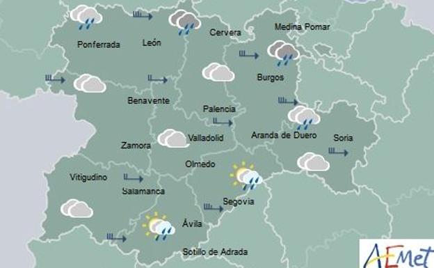 Alerta naranja por vientos de hasta 100 kilómetros por hora para mañana en Ávila, León, Segovia y Zamora