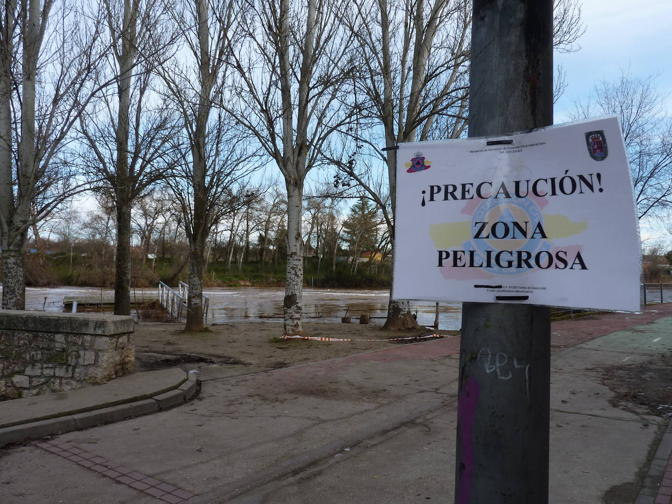 El río Duero a la altura de Tudela el día de Navidad