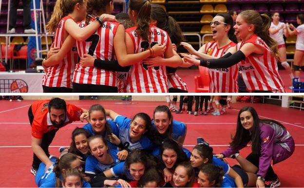 Los equipos de Valladolid, Uvalkiria Esencia Pilates y San José, ganan la Copa de España de voleibol en cadete femenino