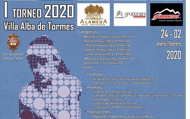 Últimas horas para inscribirse en el I Torneo de Tenis y Pádel 'Villa Alba de Tormes 2020'