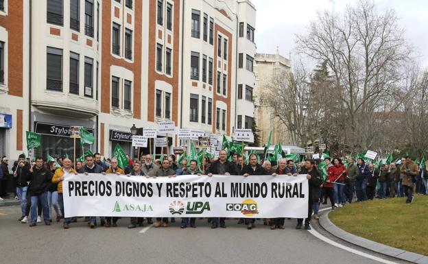 2.000 agricultores y ganaderos salen a las calles de Palencia para exigir precios dignos y respeto