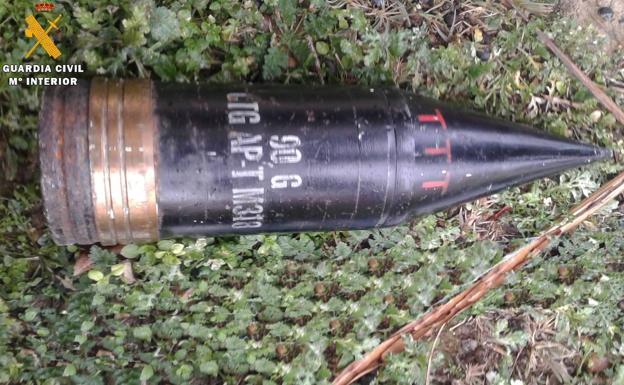 La Guardia Civil destruye tres proyectiles hallados en la provincia de Palencia