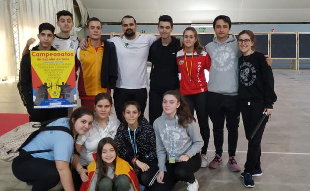 Daniel García, por equipos, y Daniel Martín, campeones de España en el Nacional absoluto de sala 2020 y Andrea García, plata
