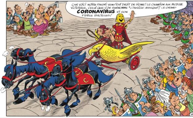 Un cómic de Astérix y Obélix de 2017 predijo el coronavirus en Italia