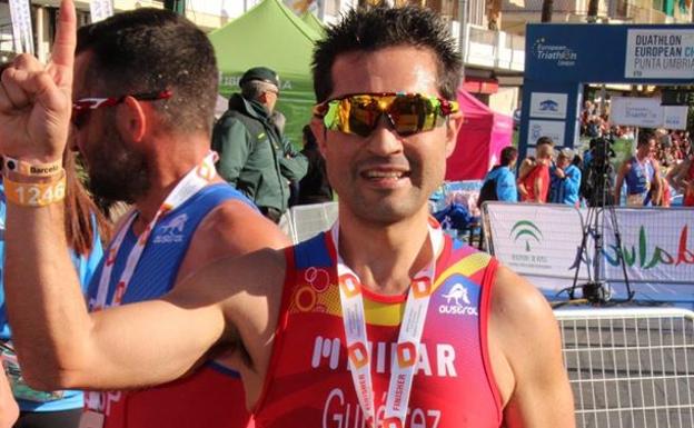 El salmantino Ángel Gutiérrez, campeón de Europa de duatlón en grupos de edad 40-44
